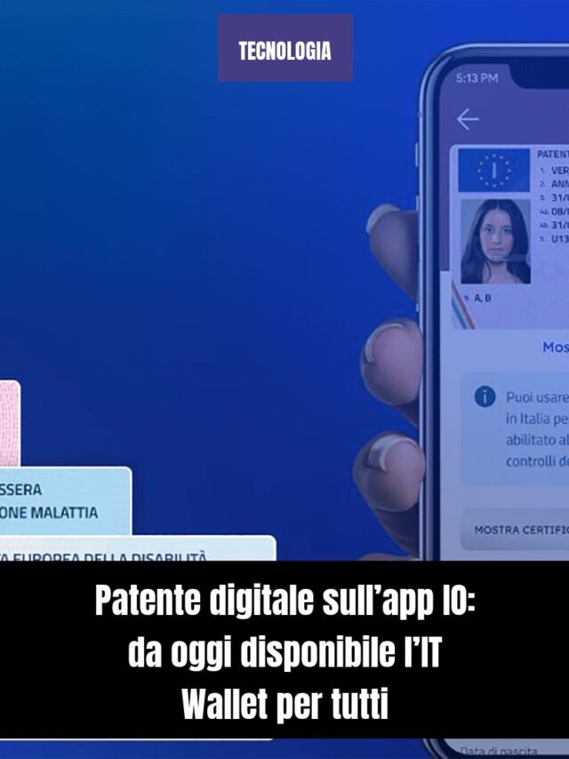 Patente digitale sull’app IO: da oggi disponibile l’IT Wallet per tutti